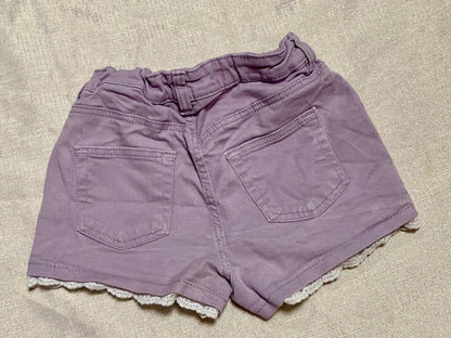 Short en Jean Coloré avec Dentelle - Fille 6-7 ans, H&M H&M