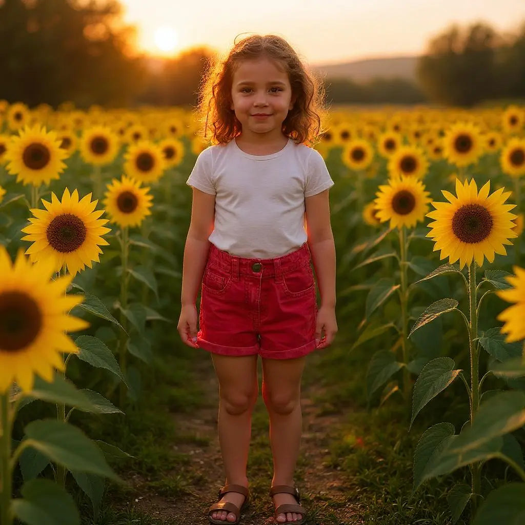 Short fille en jean coloré–5 ans | Rose clair ou rose-rouge | Districenter districenter