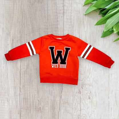 Sweat garçon C&A 4 ans rouge Wild Dude manches à bandes