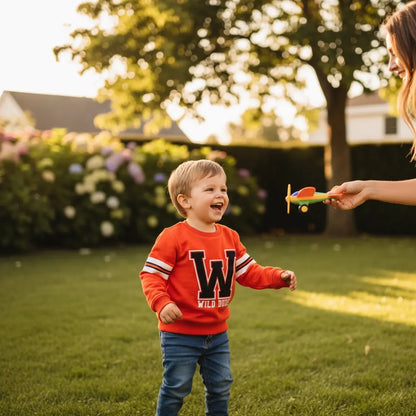 Sweat garçon C&A 4 ans rouge Wild Dude manches à bandes