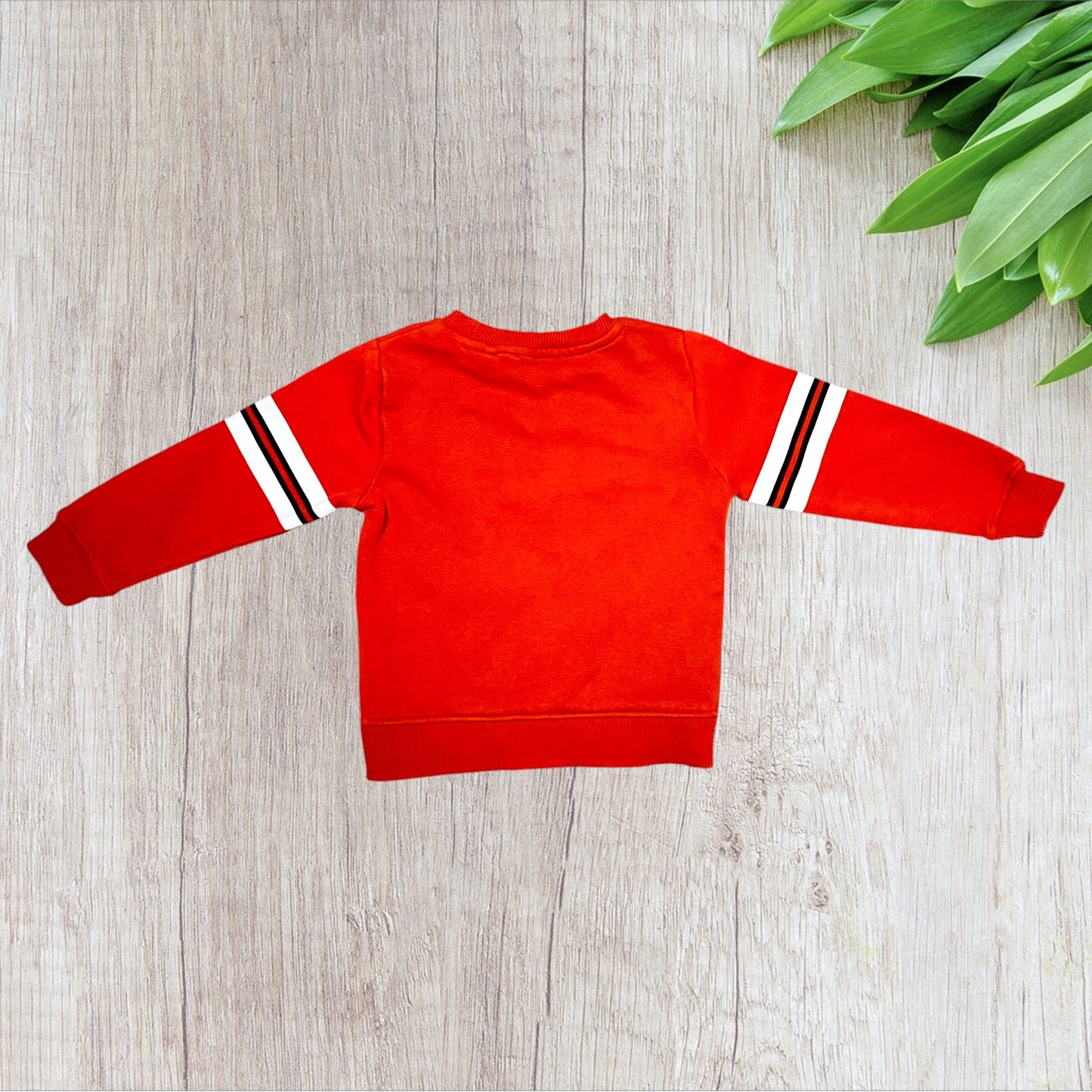 Sweat garçon C&A 4 ans rouge Wild Dude manches à bandes