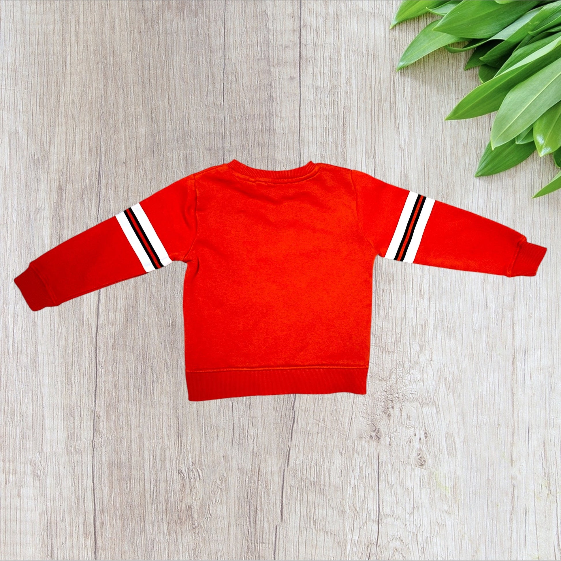 Sweat garçon C&A 4 ans rouge Wild Dude manches à bandes