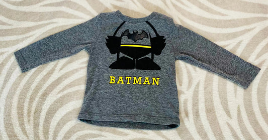 T-shirt Bébé 6 Mois Gris à Manche Longue avec Motif Batman - 68 cm batman