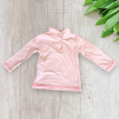 T-shirt Bébé Fille 6Mois Rose - Lapin Doré et Coeur Rose SuperU superU