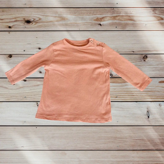 T-shirt Bébé Fille Rose Uni 6 Mois - Doux & Confortable La Boîte à Malice districenter