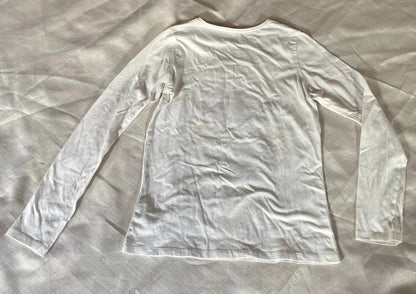 T-shirt Blanc à Papillons Pailletés Fille 12 ans - Inextenso inextenso