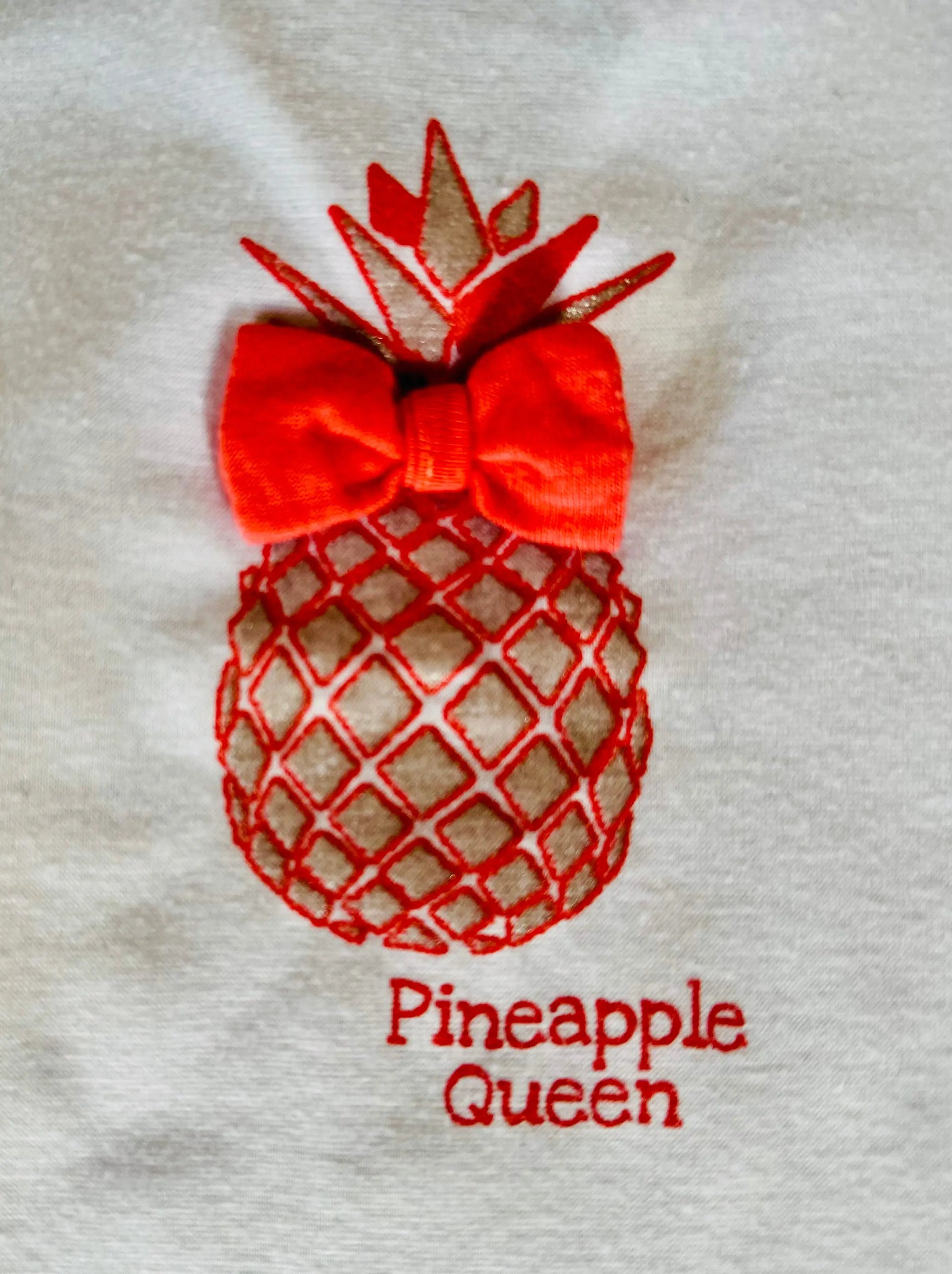 T-shirt Blanc avec Ananas Pailleté - Bébé Fille 3 Mois - Districenter districenter