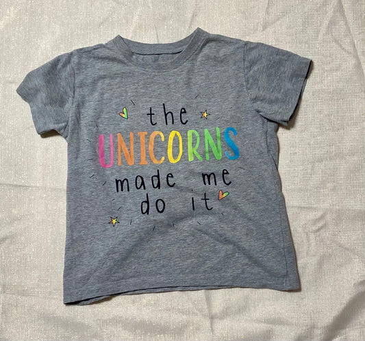 T-shirt Fille Gris Multicolore à Manches Courtes, Taille 10-11 Ans -Babou babou