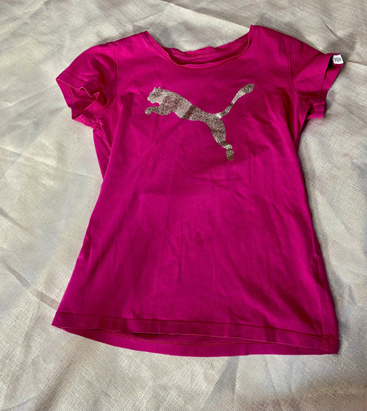 T-shirt Fuchsia à Logo Argenté Fille 12 ans - Puma puma