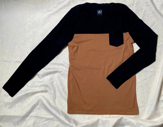 T-shirt Manche Longue Homme La Boutique Officielle - Taille S - Noir et Marron avec Poche la boutique officielle