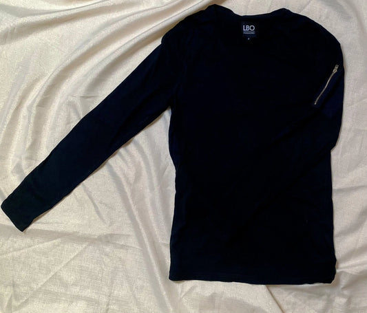 T-shirt Manche Longue Homme Taille S La Boutique Officielle - Noir avec Poche à Fermeture Éclair la boutique officielle
