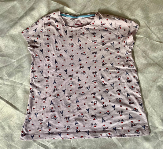 T-shirt Rose Pâle à Motifs Parisiens Fille 10-12 ans - Lidl lidl