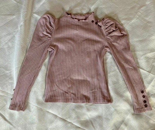 T-shirt Rose Rainuré à Épaulettes Fille 7 ans - Shein shein
