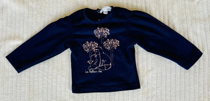 T-shirt bébé fille bleu marine - 3 mois - Bébé 9 bébé 9