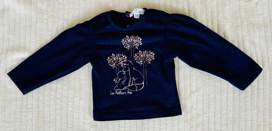T-shirt bébé fille bleu marine - 3 mois - Bébé 9 bébé 9