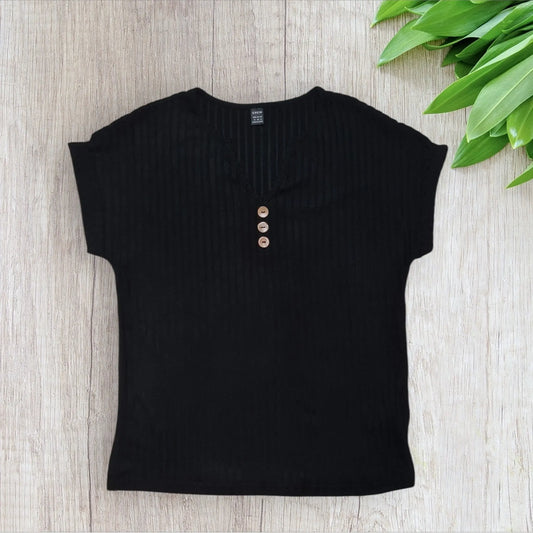Haut femme Shein LUNE taille L – col fendu – manches chauve-souris – neuf avec étiquette