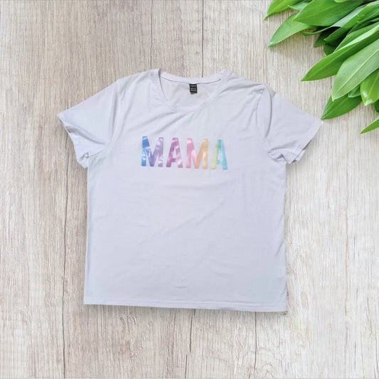 T-shirt blanc femme Shein taille 46 MAMA inscription pastel