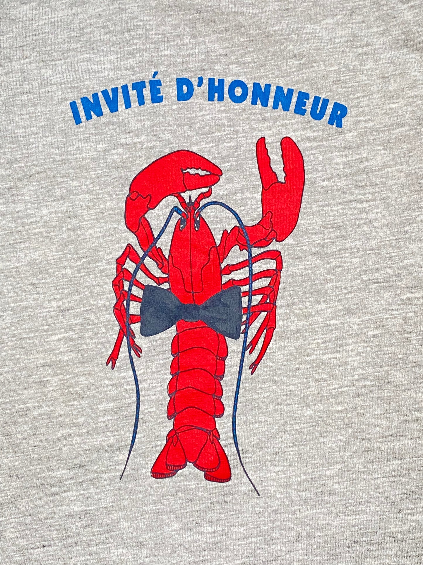 T-shirt garçon Orchestra 5 ans – gris avec homard rouge et inscription – très bon état