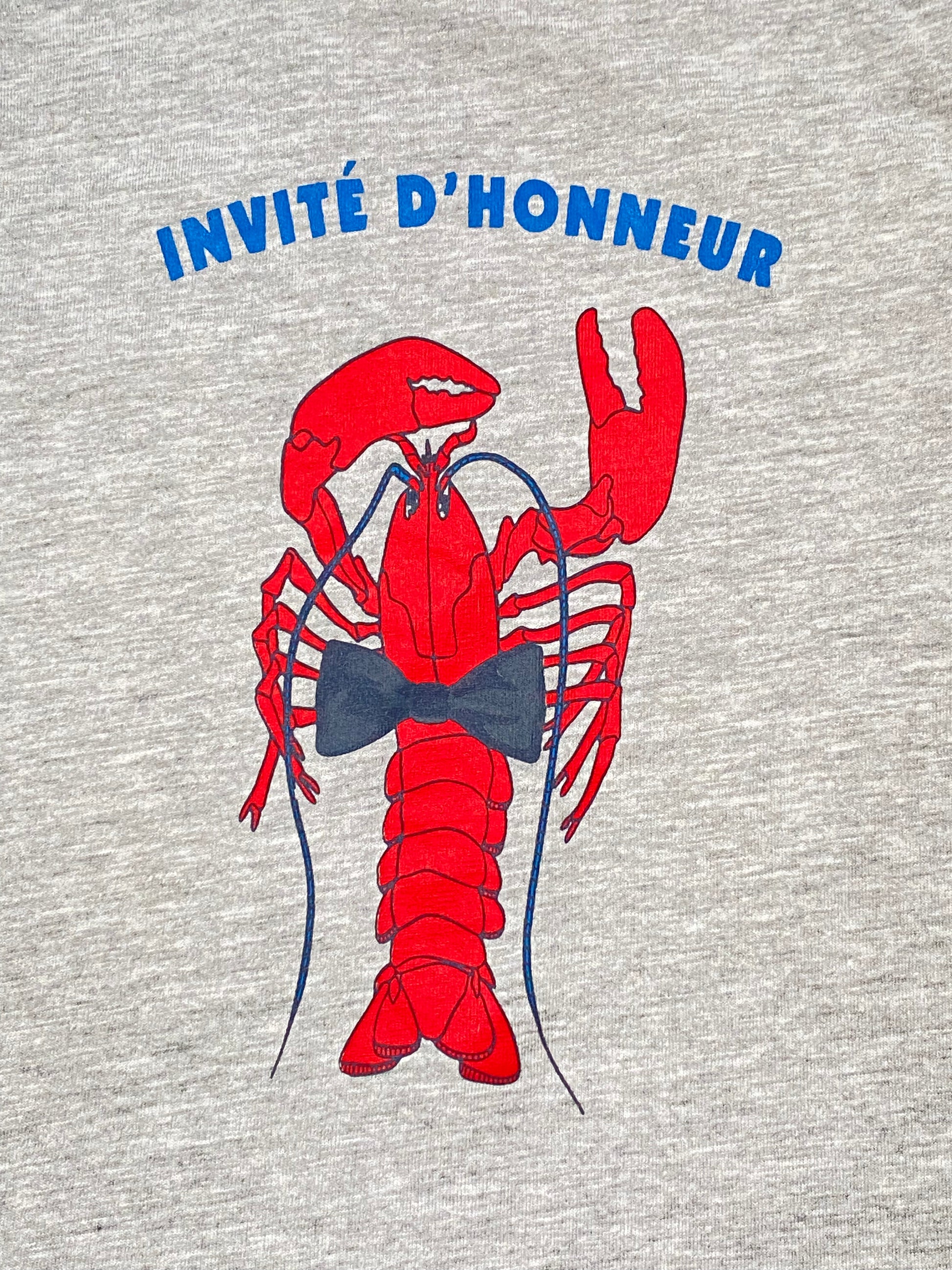 T-shirt garçon Orchestra 5 ans – gris avec homard rouge et inscription – très bon état