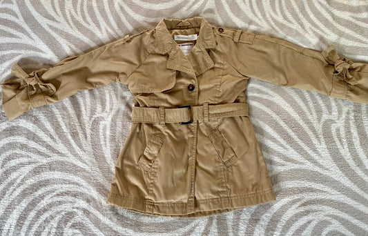 Trench Fille Marron avec Ceinture et Broderie Hirondelles - Taille 5 Ans - Orchestra orchestra