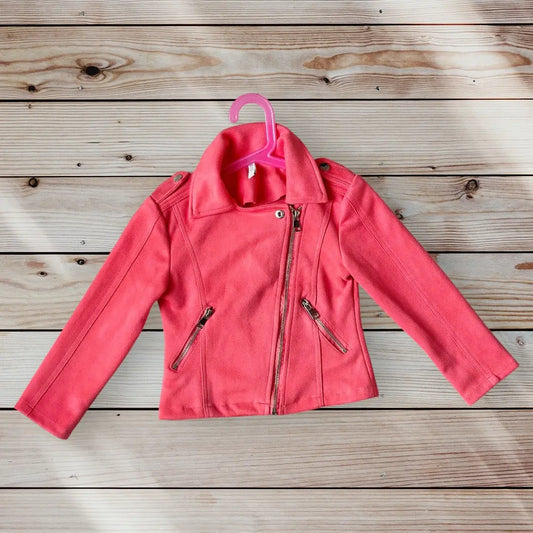 Veste Fille Rose 5 Ans (110 cm) - Style Daim avec Fermeture Éclair - Charlie & Prune charlie & prune