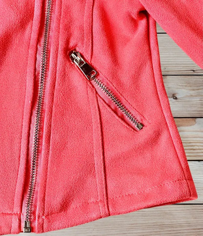 Veste Fille Rose 5 Ans (110 cm) - Style Daim avec Fermeture Éclair - Charlie & Prune charlie & prune