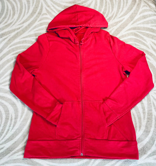 Veste Mixte Rouge Vieilli Taille L - C&A avec Capuche et Poches Ventrales C&A