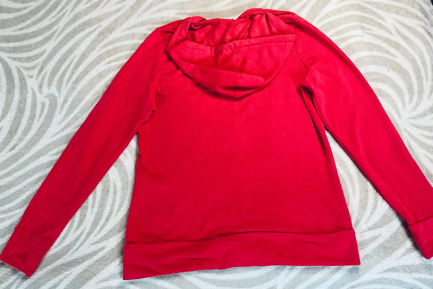 Veste Mixte Rouge Vieilli Taille L - C&A avec Capuche et Poches Ventrales C&A