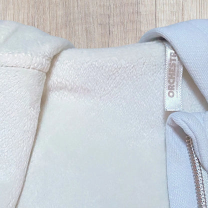 Veste bébé fille Orchestra 9 mois blanche et dorée avec capuche et poches cœur