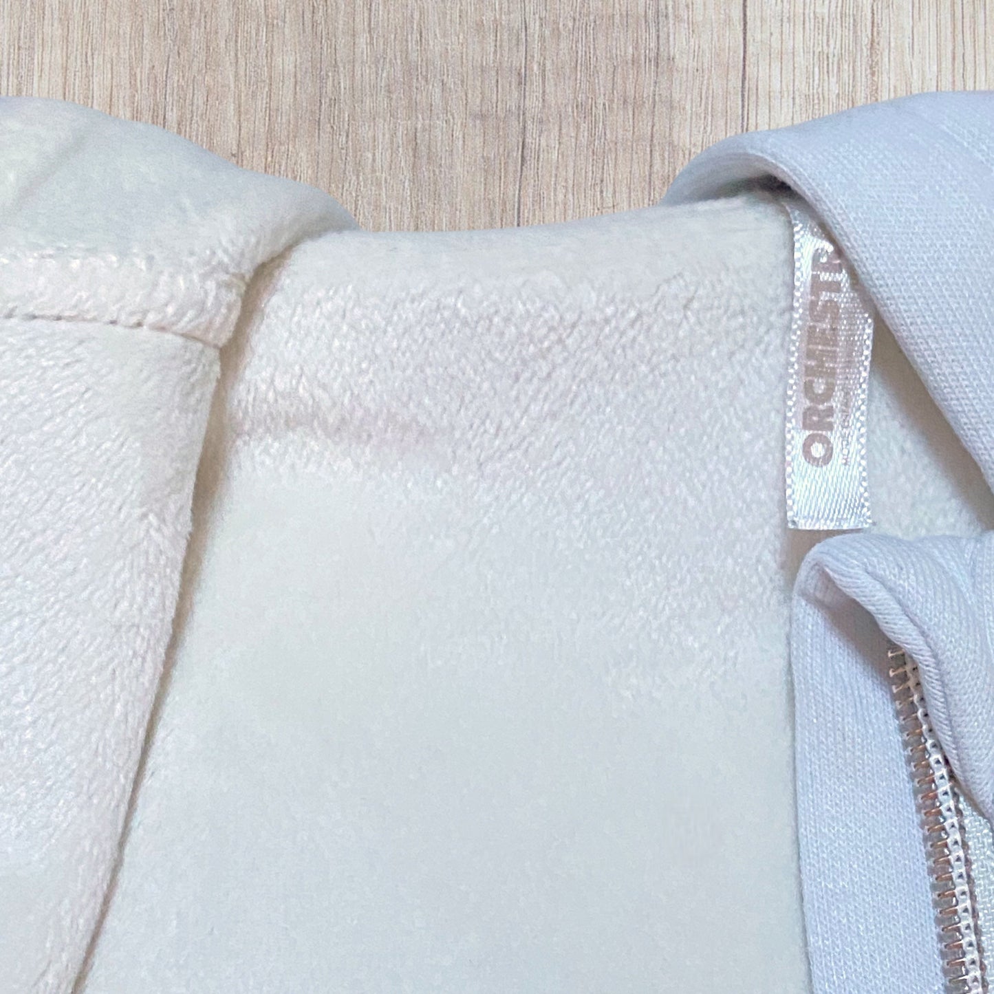 Veste bébé fille Orchestra 9 mois blanche et dorée avec capuche et poches cœur