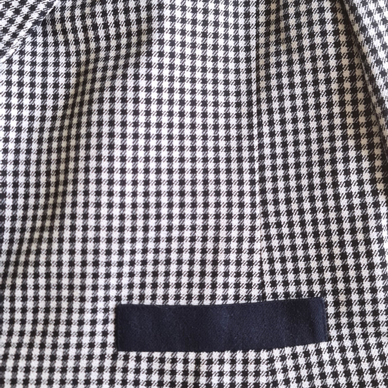 Veste femme à carreaux noir et blanc, taille S, très bon état