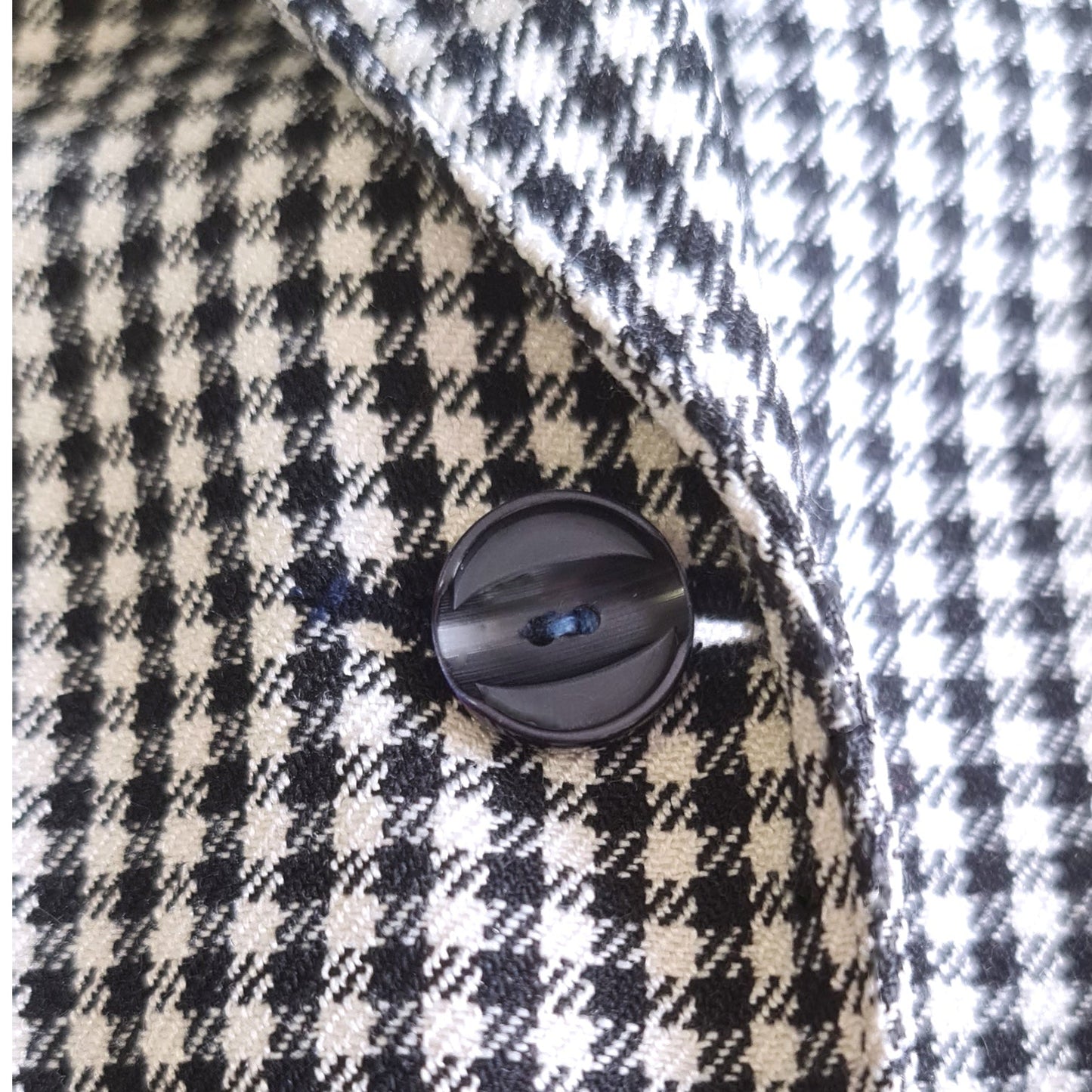 Veste femme à carreaux noir et blanc, taille S, très bon état