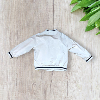 Veste garçon Shein 5 ans style Teddy crème et noir avec intérieur fausse fourrure et logo brodé