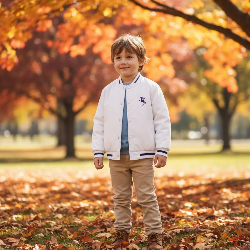 Veste garçon Shein 5 ans style Teddy crème et noir avec intérieur fausse fourrure et logo brodé
