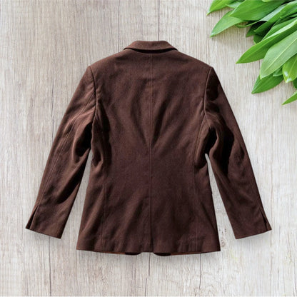 Veste homme Take A Look 54 marron chocolat en faux daim à manches longues.