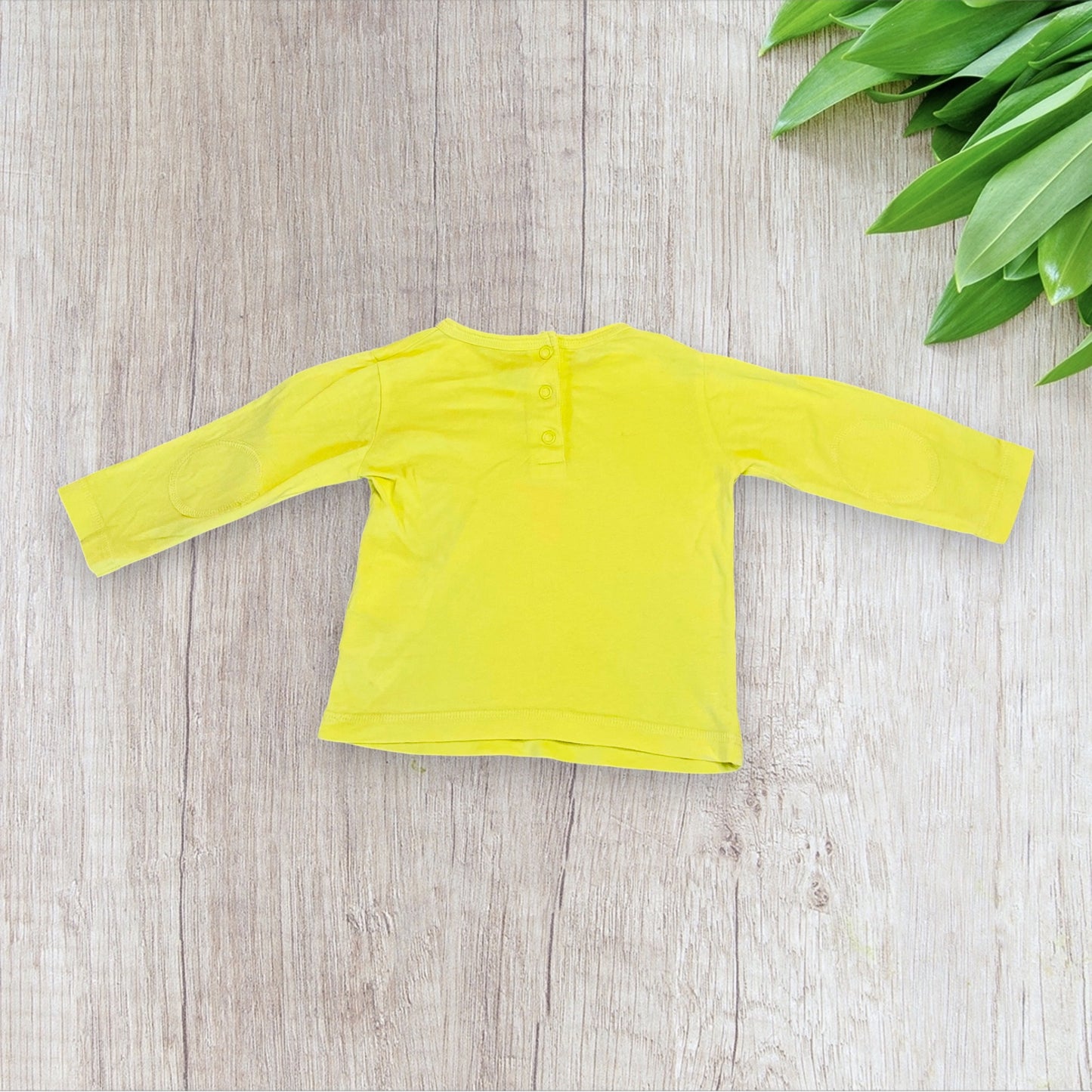 T-shirt jaune manches longues avec motif nounours rose festif - Super U