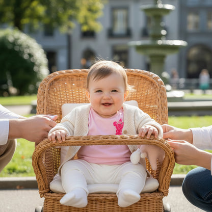 T-shirt Bébé Fille 6Mois - Super U, Rose Clair avec Ours Pailleté et Boutons Pression