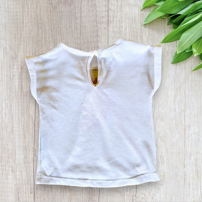 T-shirt Blanc avec Ananas Pailleté - Bébé Fille 3 Mois - Districenter