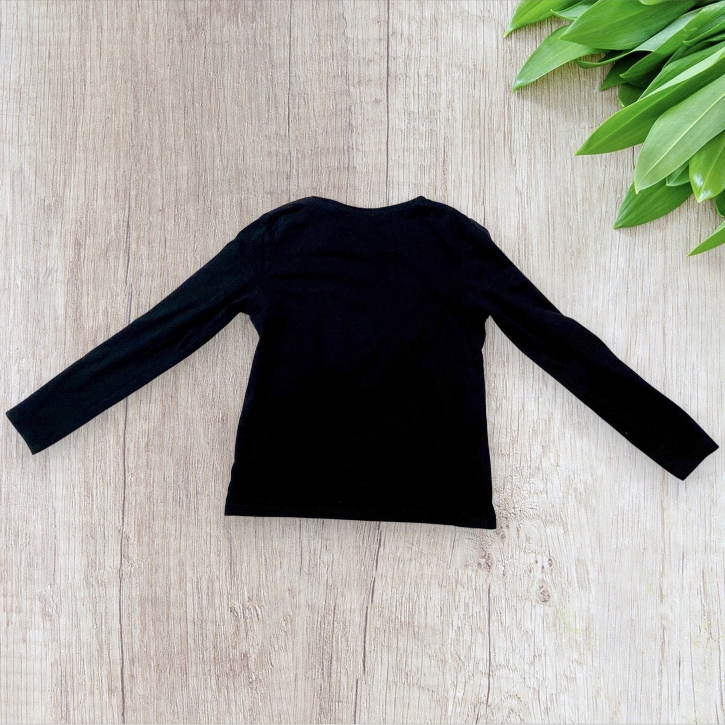 T-shirt Fille Manches Longues Noir "Adorable et Stylée", Taille 138-140 cm (10Ans)- Collection Éco Conception Kiabi